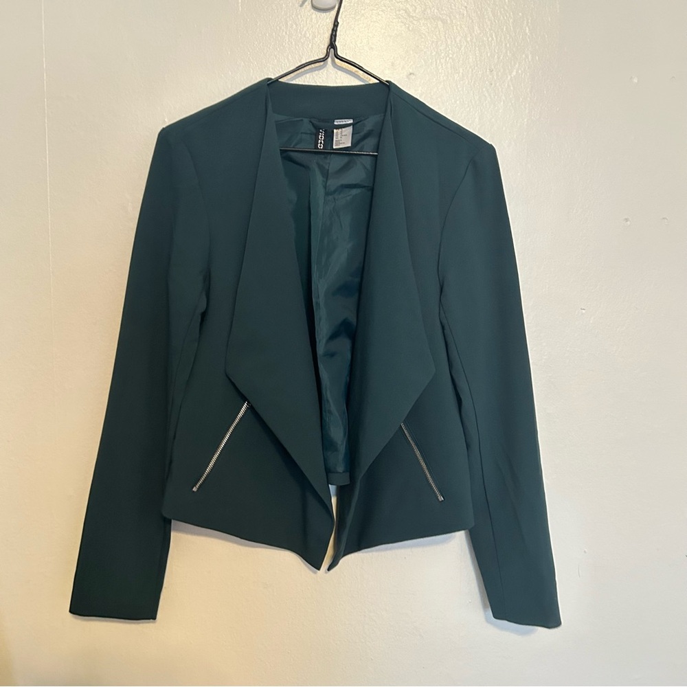 H&M Teal Open Blazer Size 10